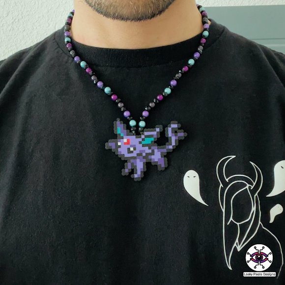 Mini Espeon Perler Necklace - Picture 5 of 5
